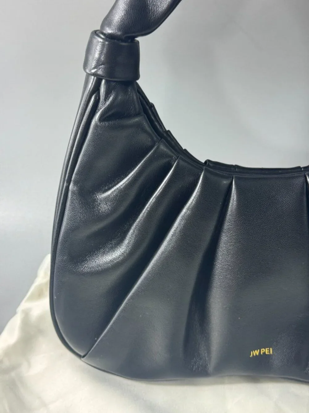NWOT JW PEI Gabbi Ruched Hobo Handbag - Black